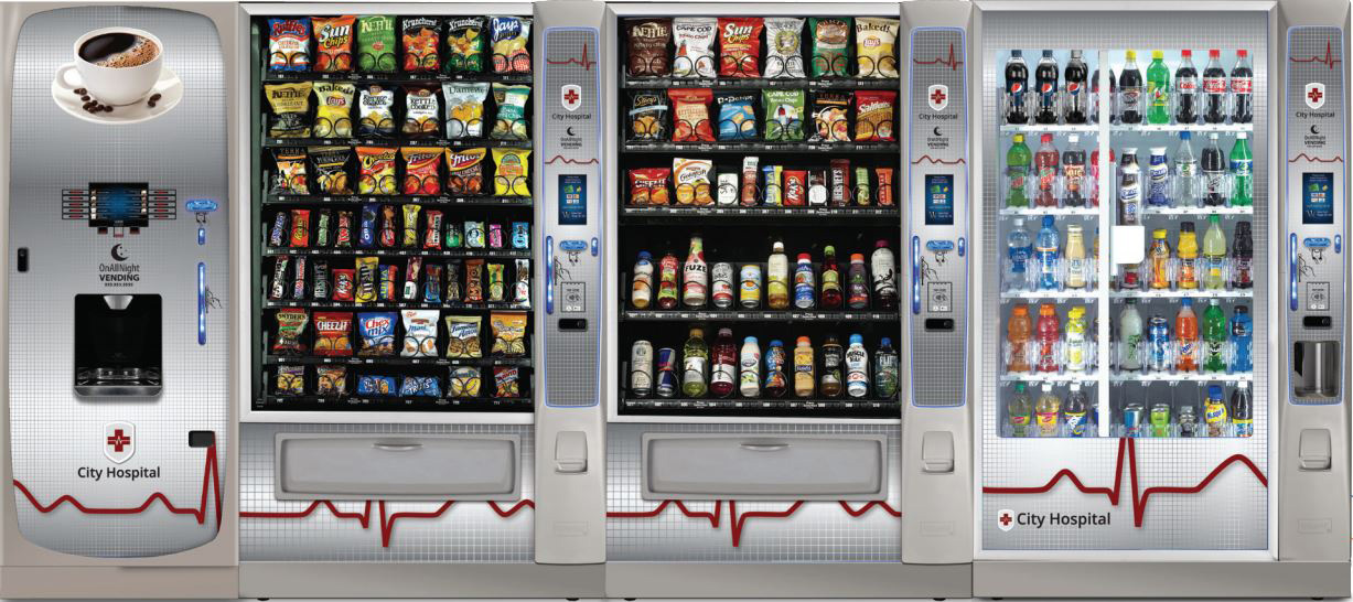 Hospital platform from Intelfoods vending machines in New York